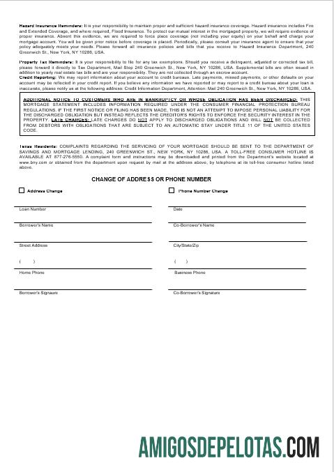 Extrato de hipoteca do Banco dos EUA de Nova York Mellon Bank em formatos Word e PDF 3 amostra